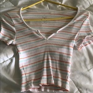 Striped PacSun crop top